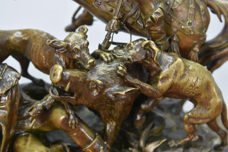 19th Century Bronze Sculpture by J.F.T Gechter Representing Quentin Durward For Sale 4