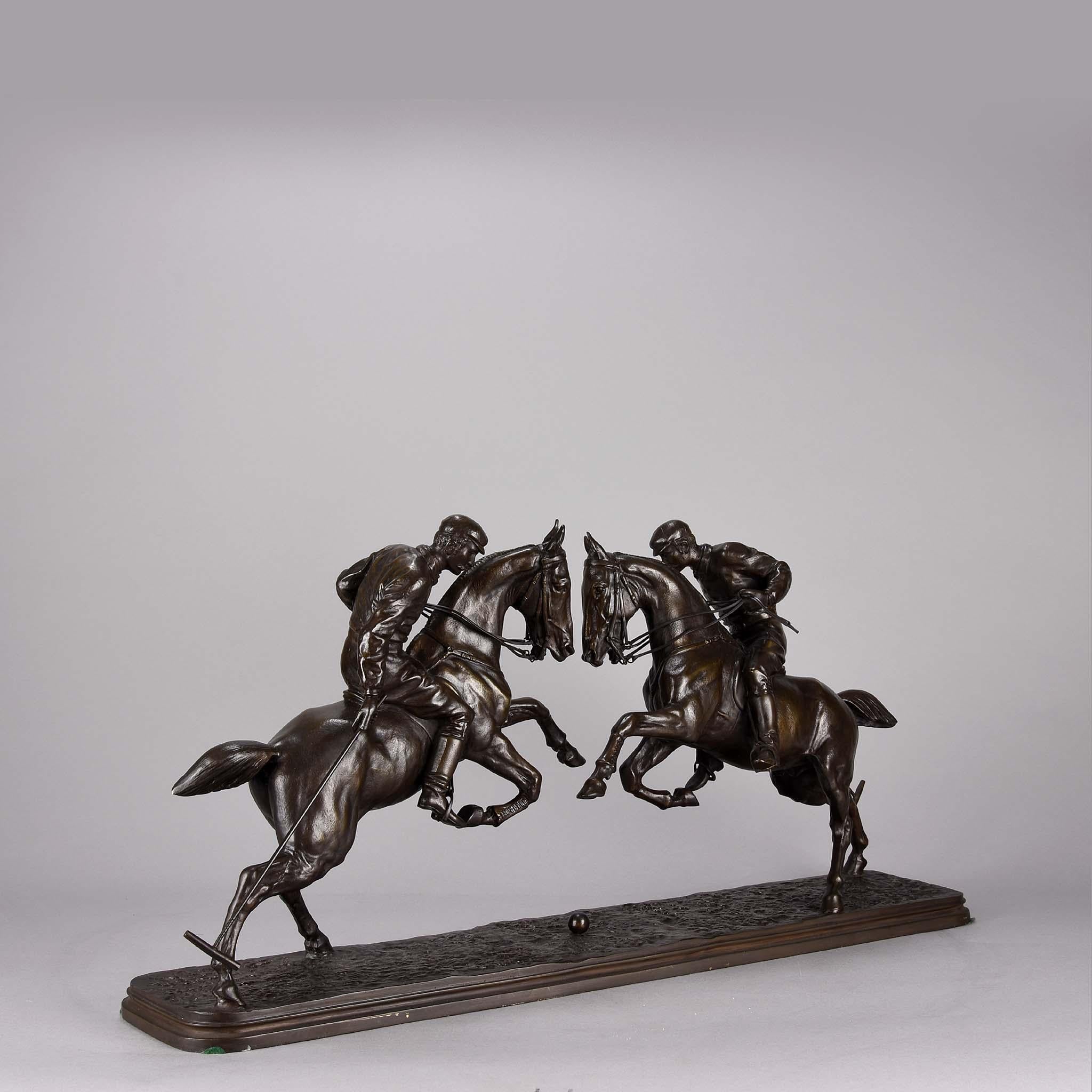 Bronzeskulptur aus dem 19. Jahrhundert mit dem Titel „Polospieler“ von Isidore Bonheur im Zustand „Hervorragend“ im Angebot in London, GB