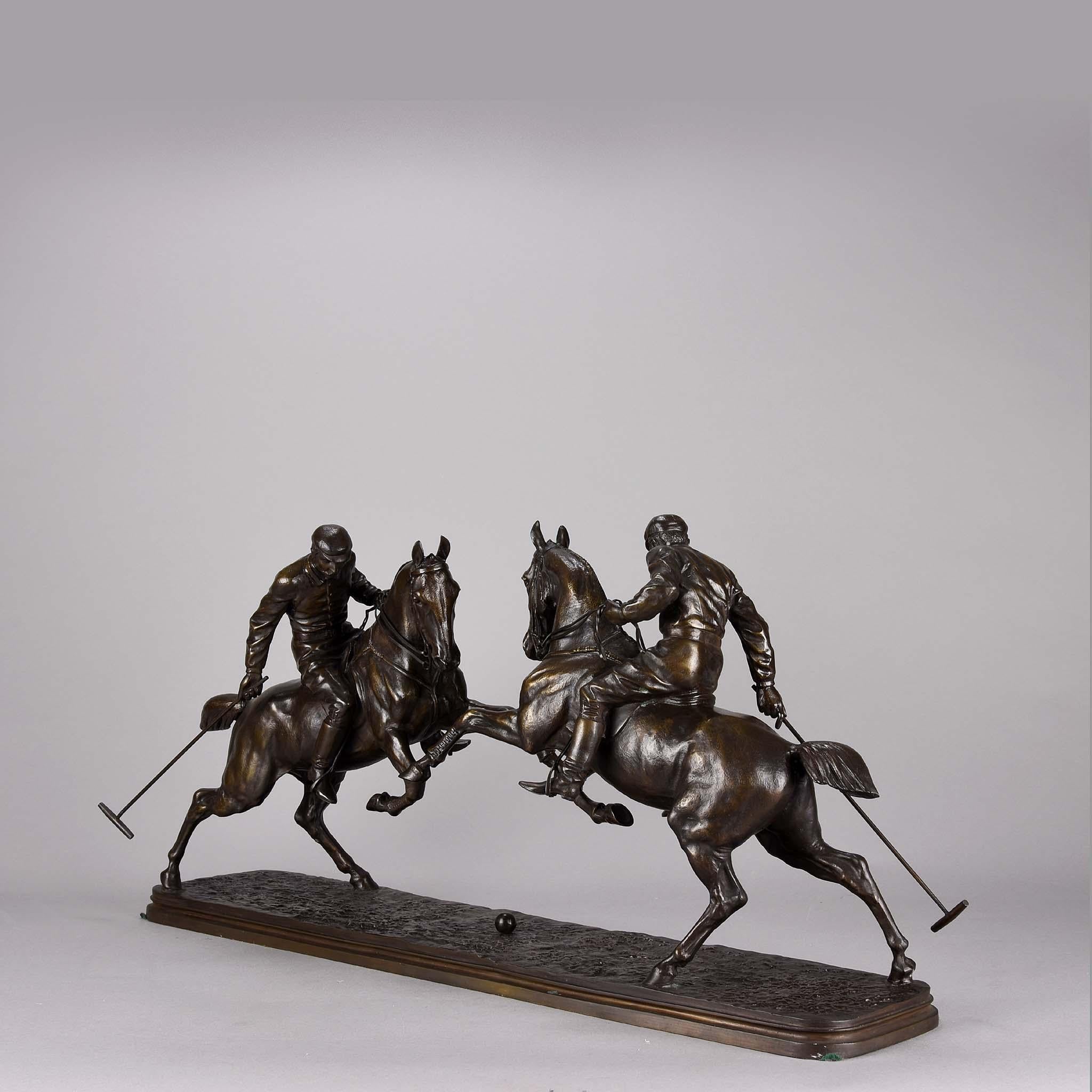 Sculpture en bronze du 19ème siècle intitulée « Joueurs de polo » par Isidore Bonheur Excellent état - En vente à London, GB
