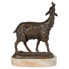 Bronze-Skulptur einer Ziege aus dem 19. Jahrhundert – Bronze-Tierskulptur aus dem Tier