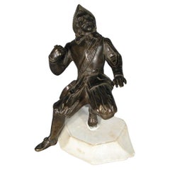 Antique 19th Century Bronze Sculpture of a Louis XIII Soldier -1Y59