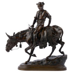 Sculpture en bronze du 19ème siècle d'un cavalier espagnol par Isidore Bonheur