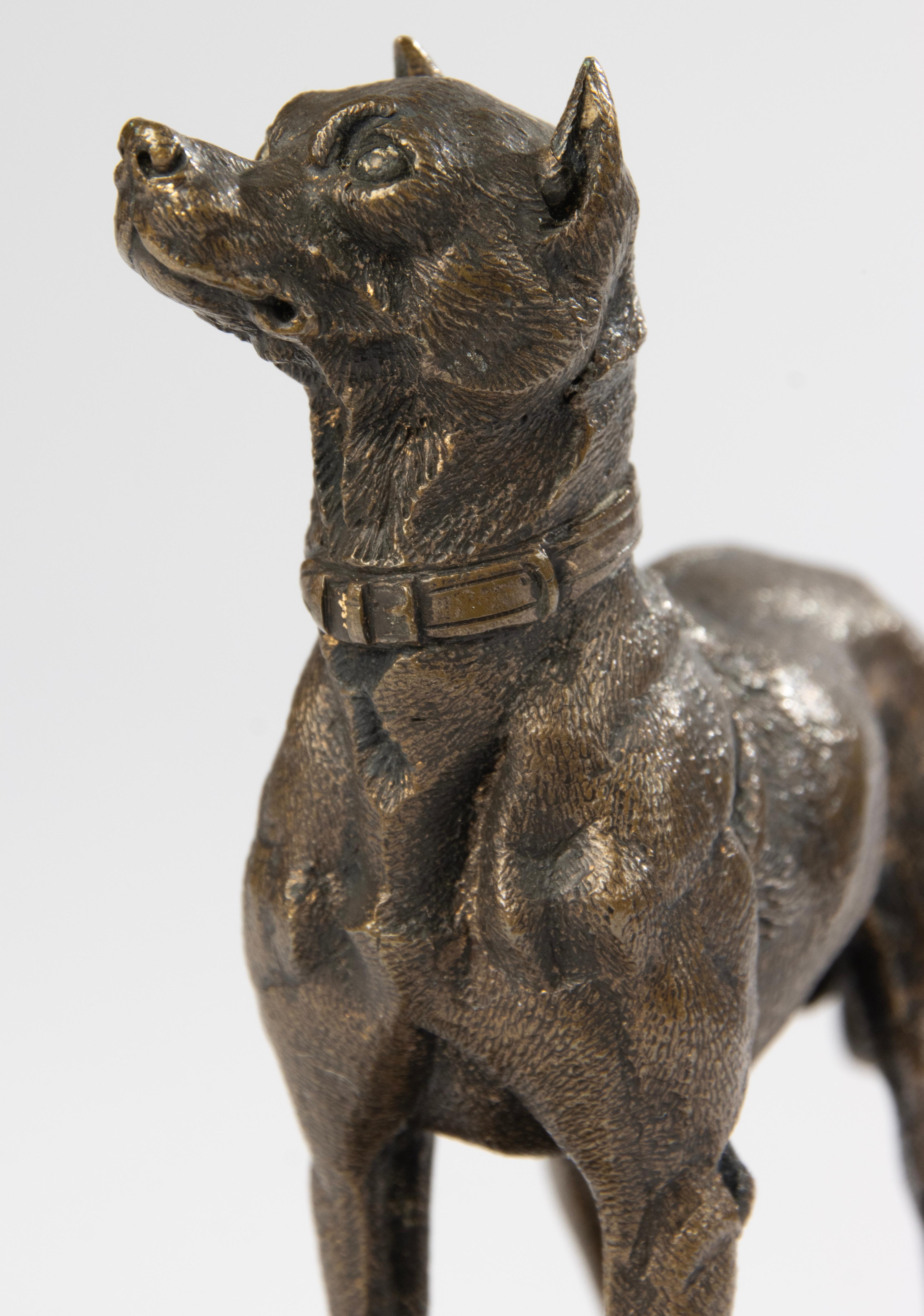 Bronzeskulptur eines Terrierhundes aus dem 19. Jahrhundert – hergestellt von Alfred Dubucand im Angebot 6