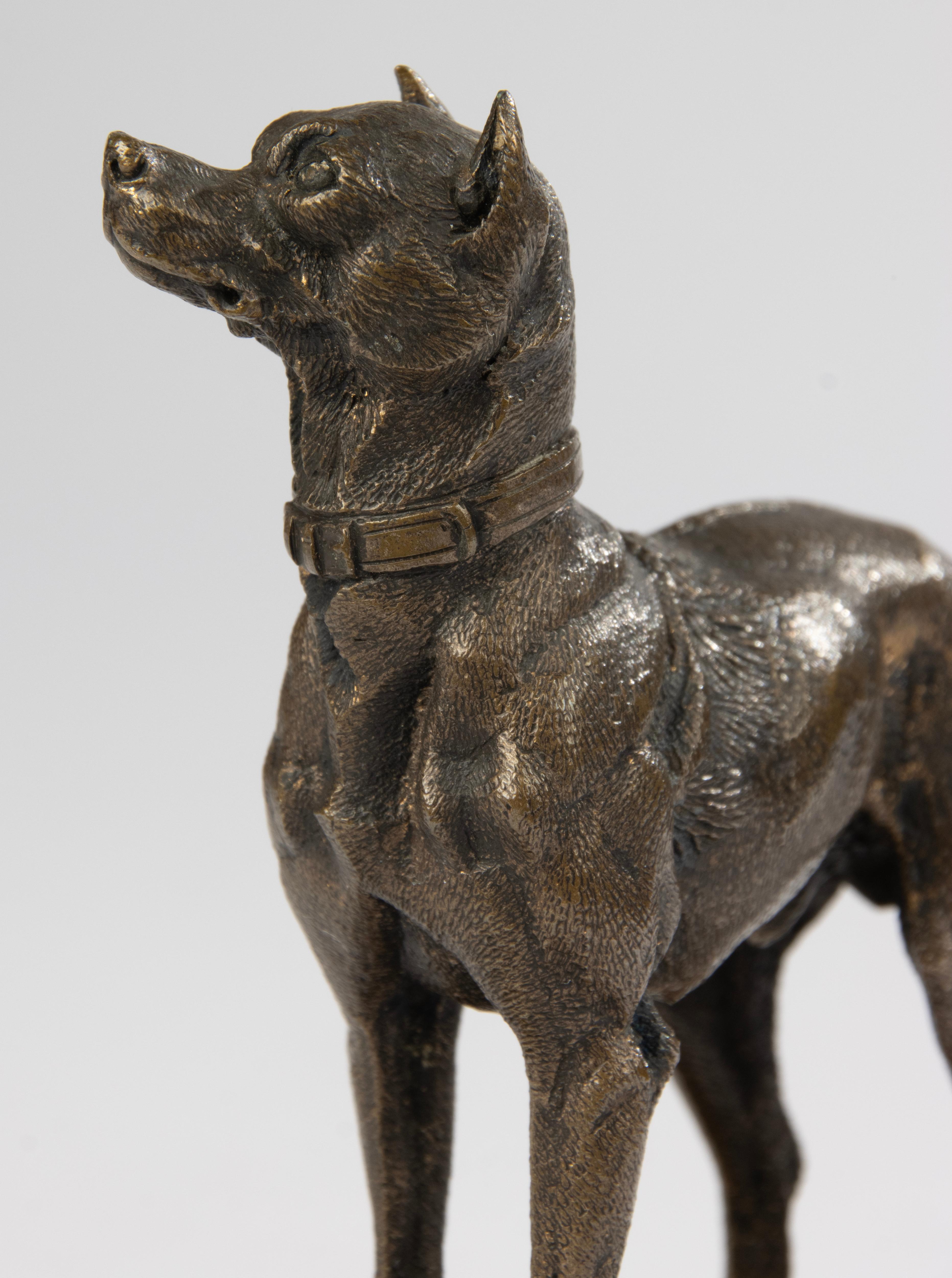 Bronzeskulptur eines Terrierhundes aus dem 19. Jahrhundert – hergestellt von Alfred Dubucand (Gegossen) im Angebot