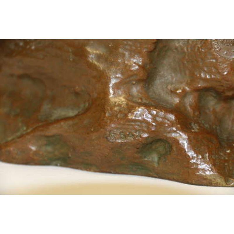 19th Century Bronze Sculpture of a Young Female Gathering Hey For Sale 11