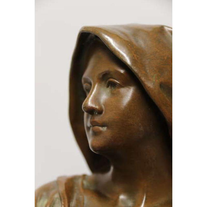 19th Century Bronze Sculpture of a Young Female Gathering Hey For Sale 12