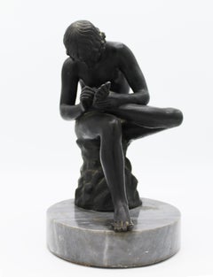 19th Century Bronze Sculpture of Boy after Original Classical Greek with Thorn