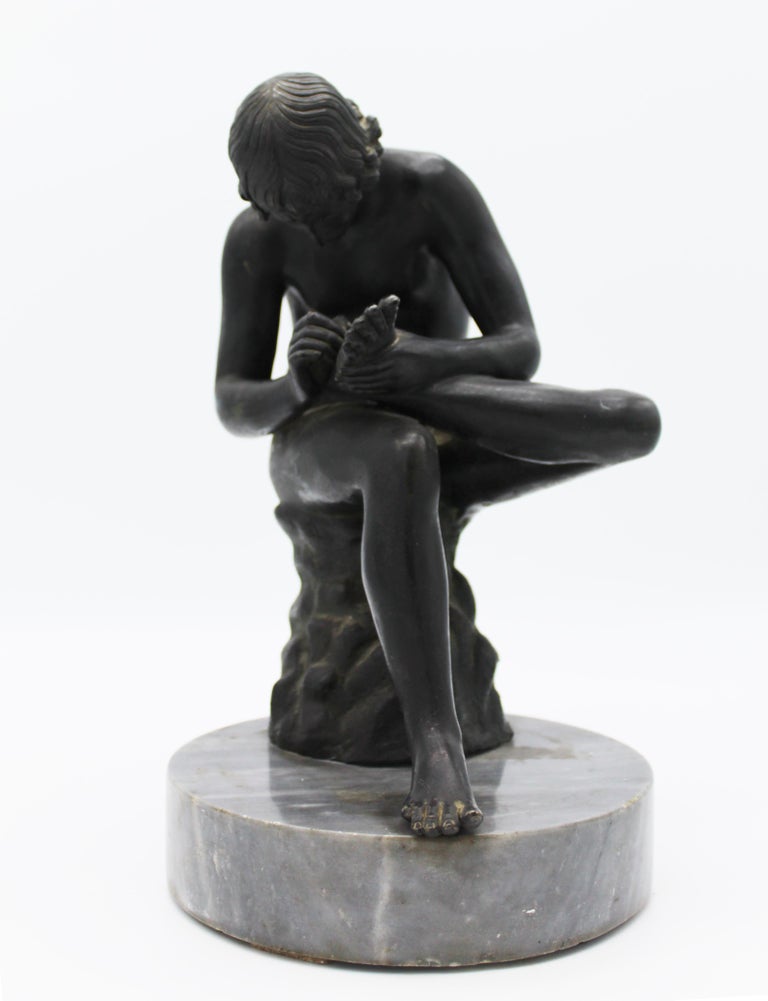 19th Century Bronze Sculpture of Boy after Original Classical Greek