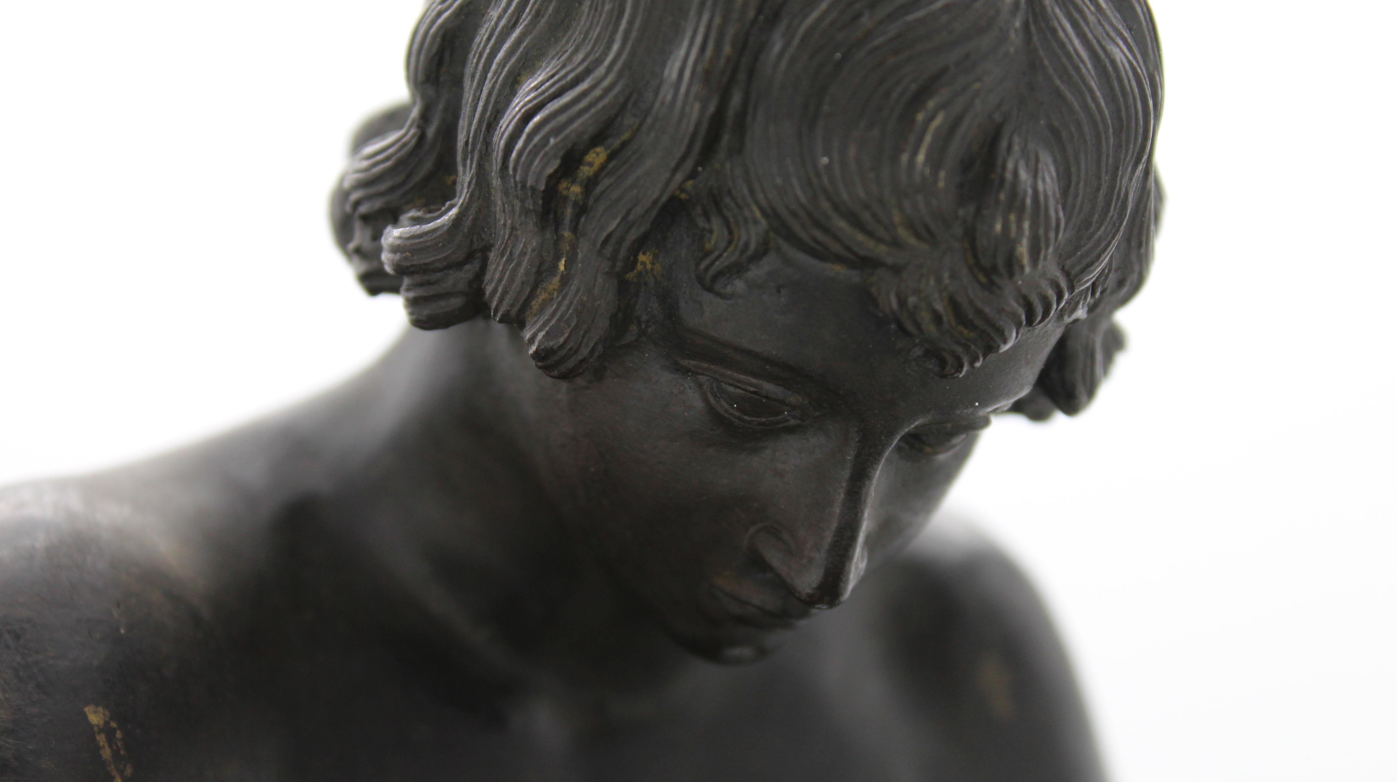 19th Century Bronze Sculpture of Boy after Original Classical Greek with Thorn For Sale 2
