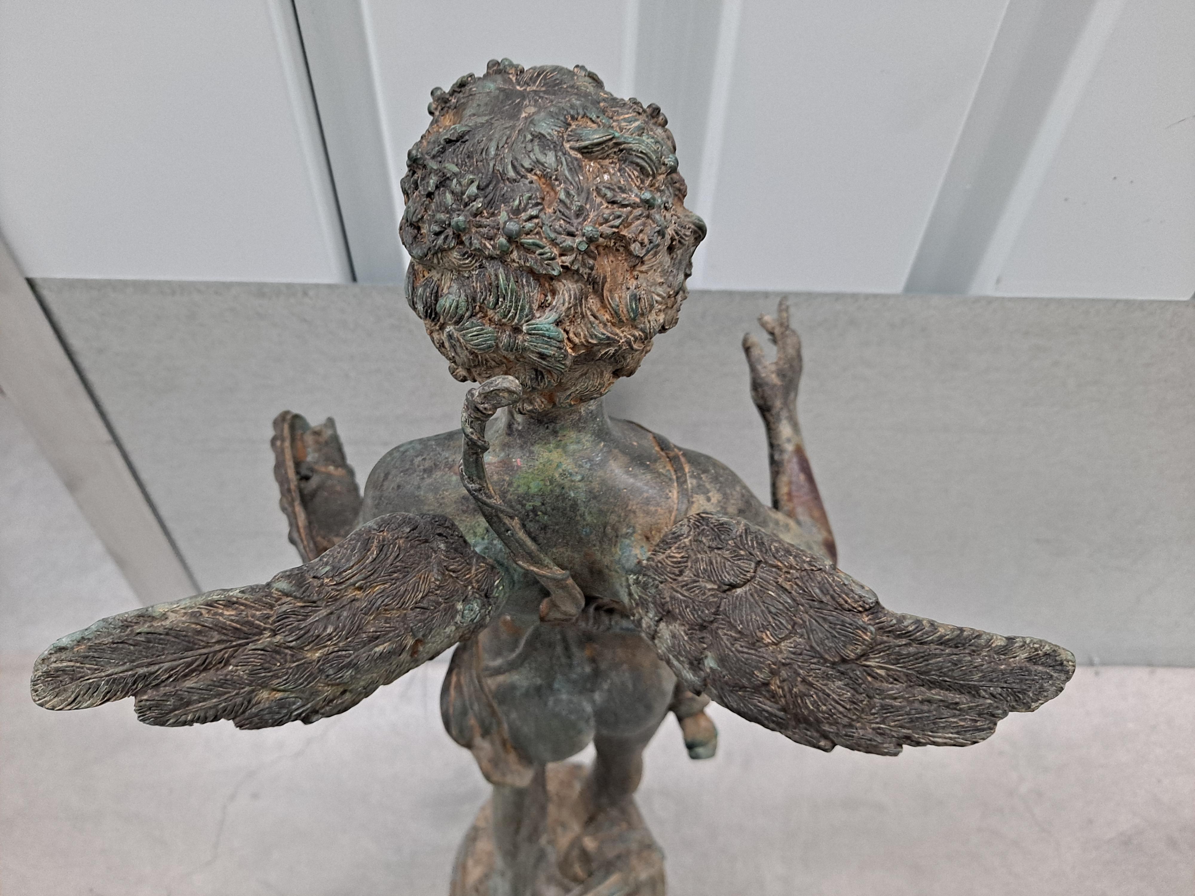 19th Century Bronze Sculpture of Cupid After Pierre Chenet For Sale 8