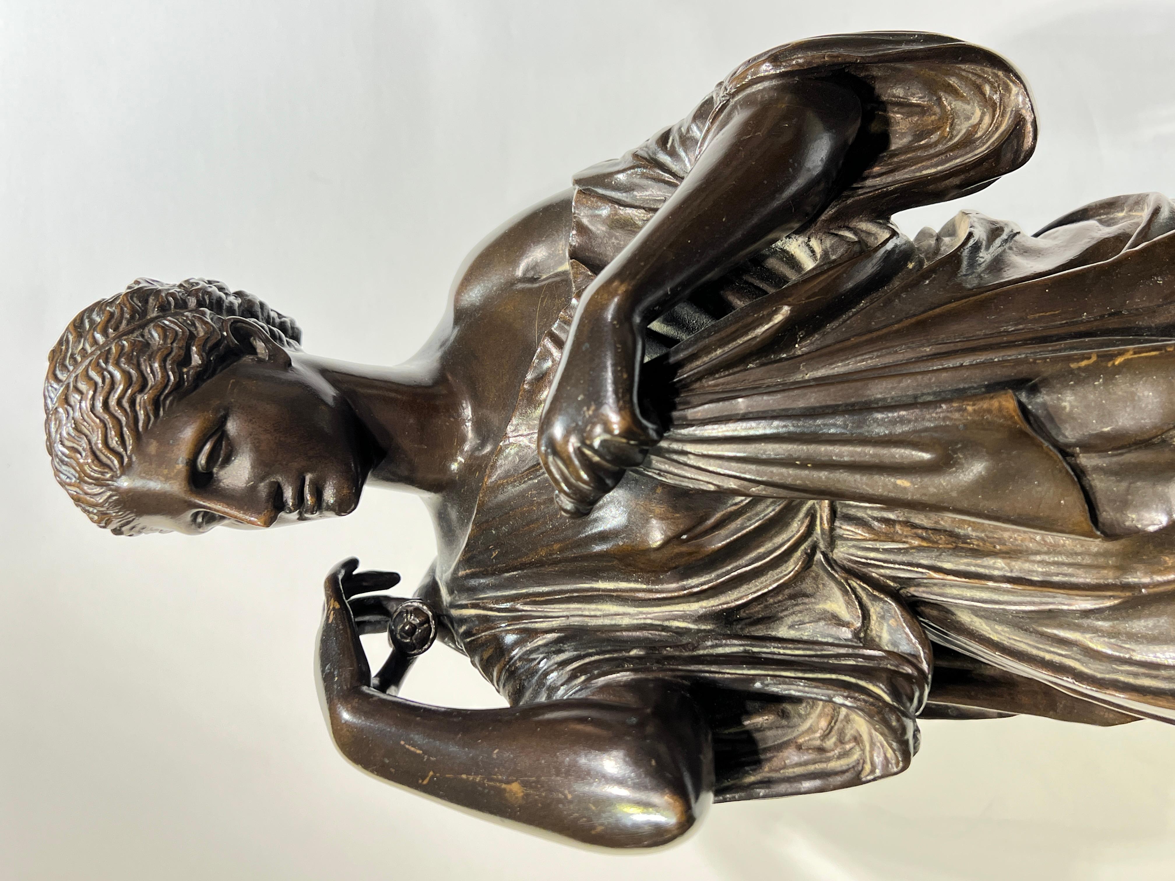 XIX secolo 19th Century Bronze Sculpture of Diana of Gabii Cast by Collas & Barbedienne in vendita