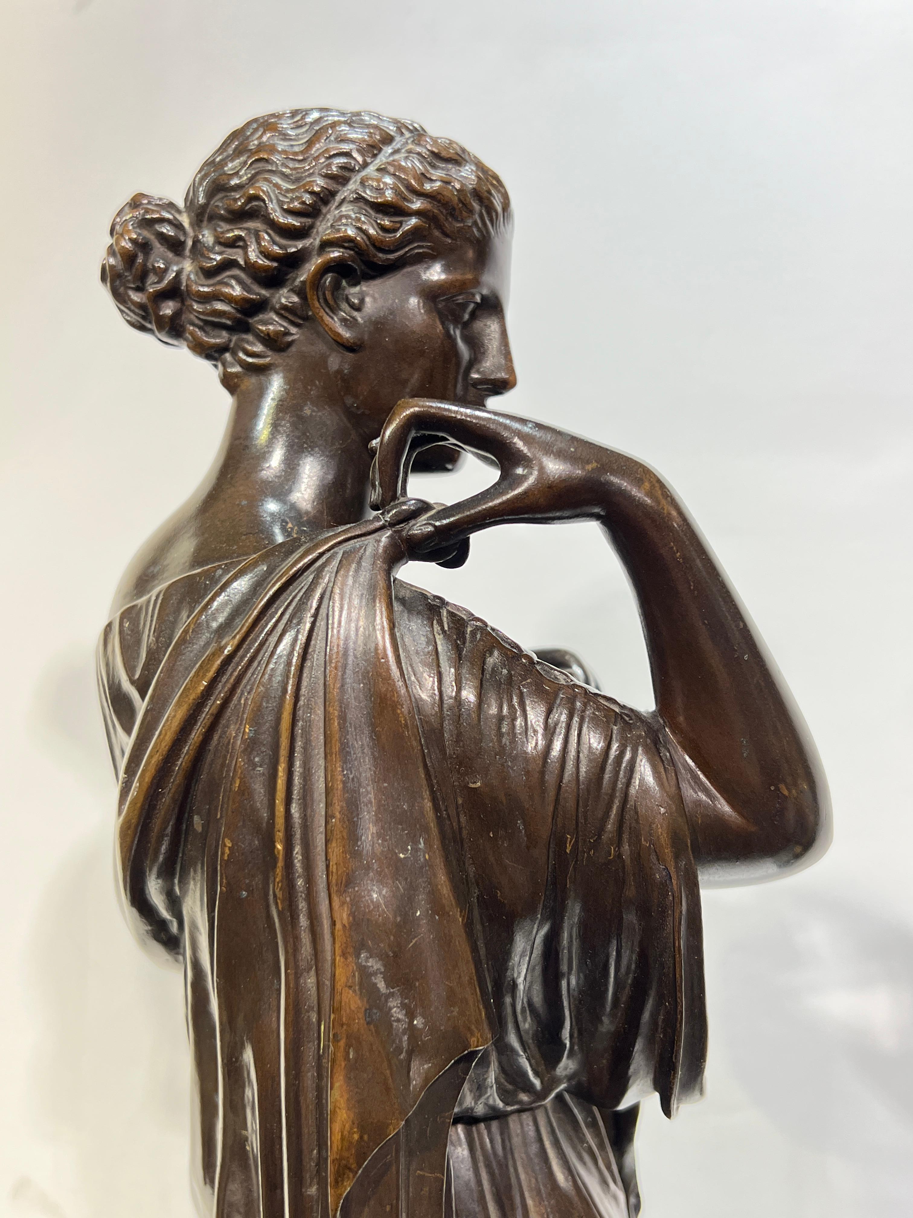 19th Century Bronze Sculpture of Diana of Gabii Cast by Collas & Barbedienne in vendita 1