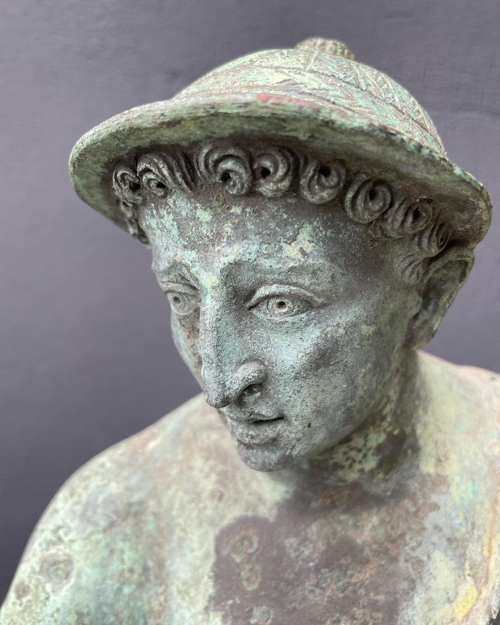 Bronzeskulptur von Hermes aus dem 19. Jahrhundert im Zustand „Gut“ im Angebot in Bagshot, GB