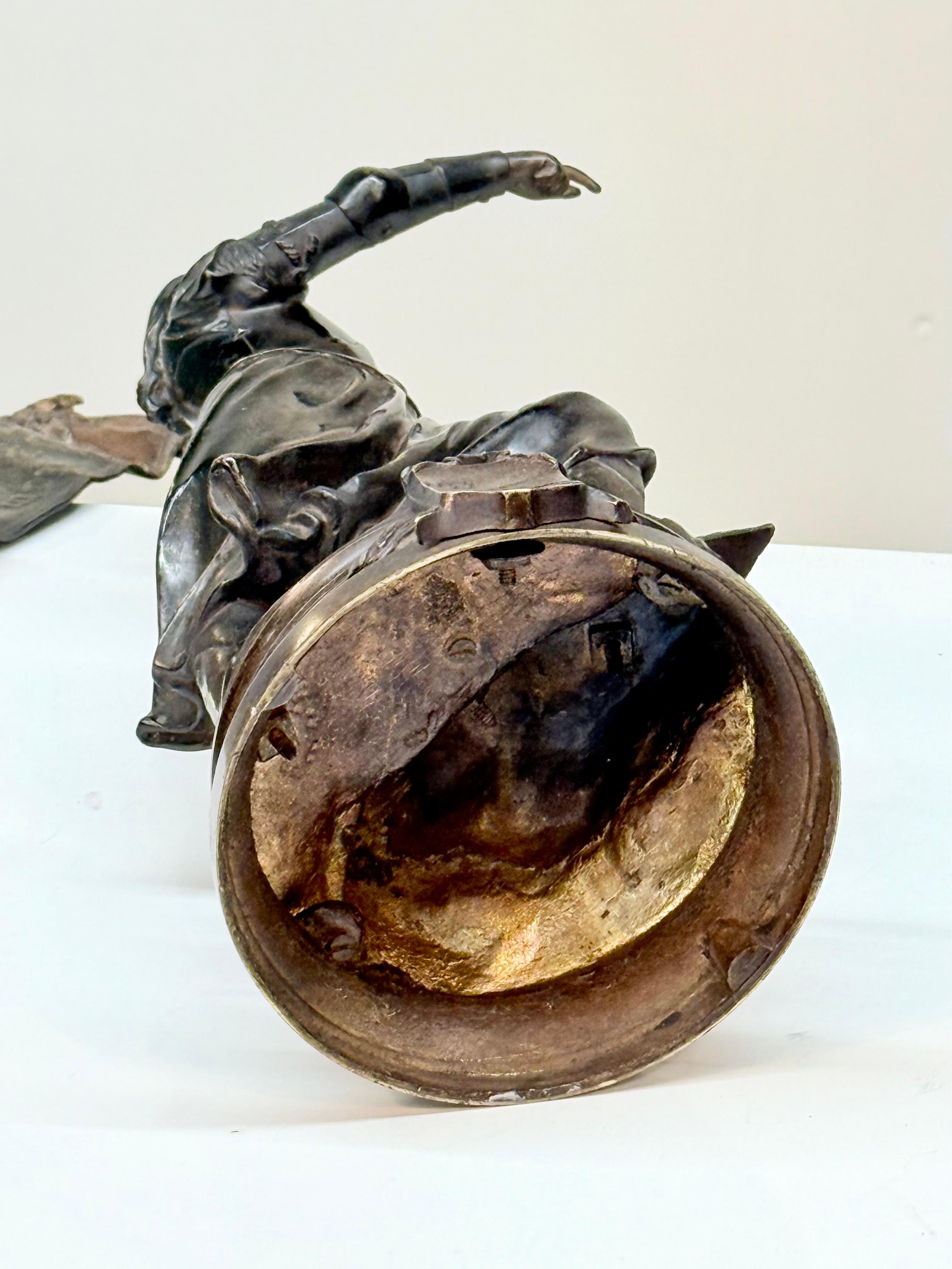 Scultura in bronzo del XIX secolo di Giovanna d'Arco di Adrien Étienne Gaudez, firmata in vendita 8