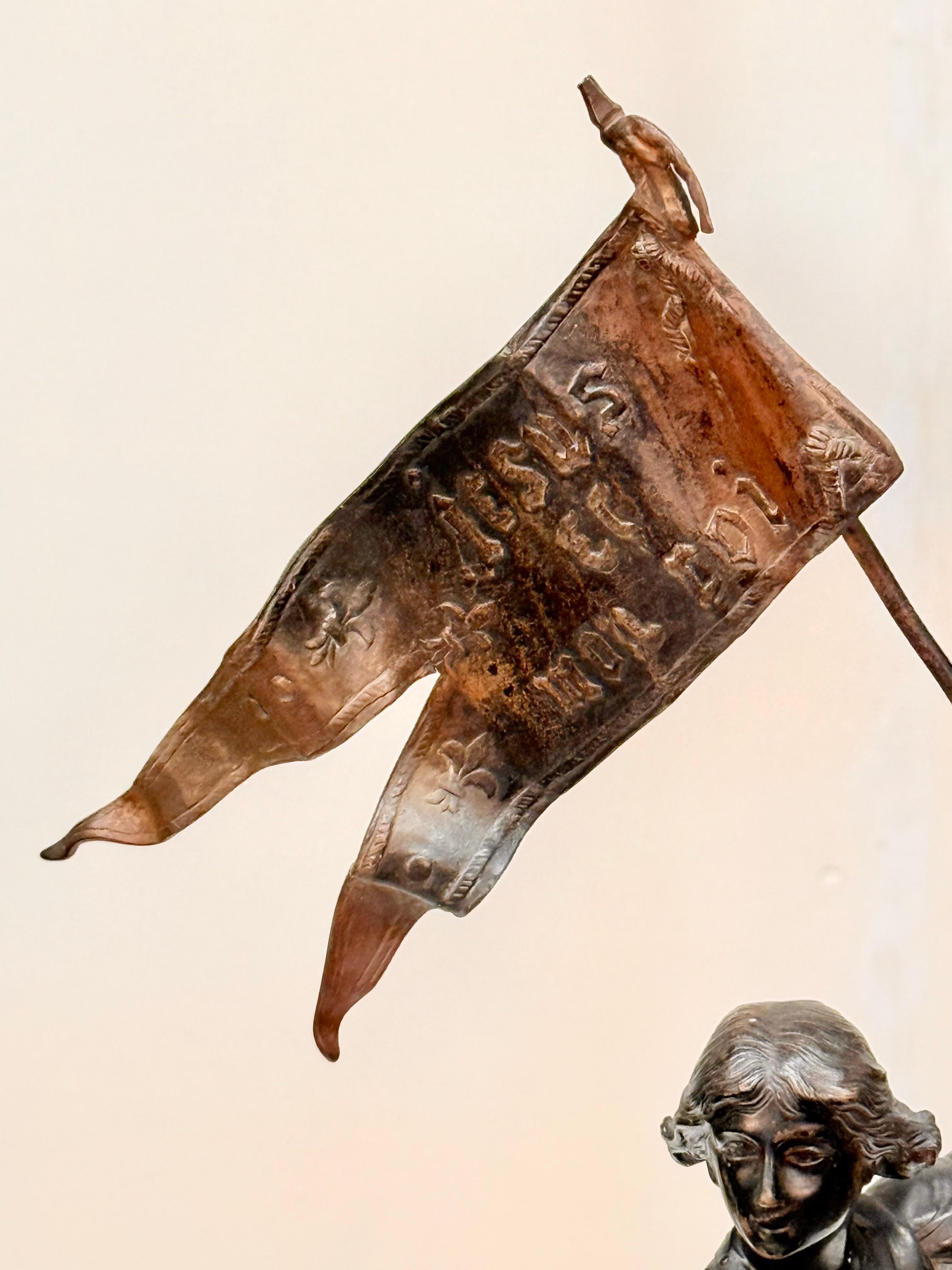 Scultura in bronzo del XIX secolo di Giovanna d'Arco di Adrien Étienne Gaudez, firmata In condizioni buone in vendita a Tonbridge, Kent