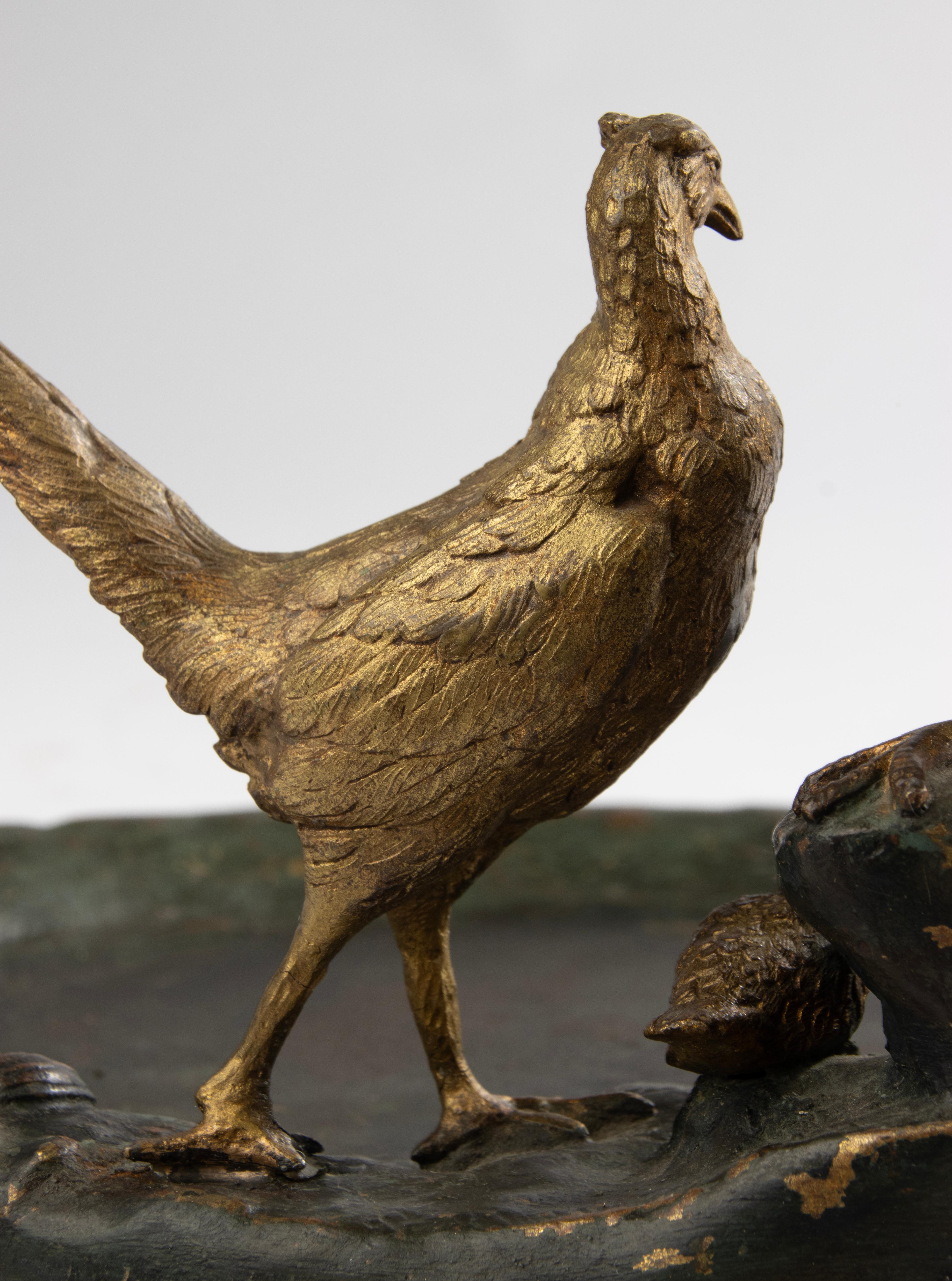 Scultura in bronzo del XIX secolo raffigurante una famiglia di fagiani - Attribuita a J. Hardy in vendita 5