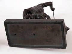 19th Century Bronze Sculpture, Panther Hunter, Denmark, Jerichau/ P. Ipsen