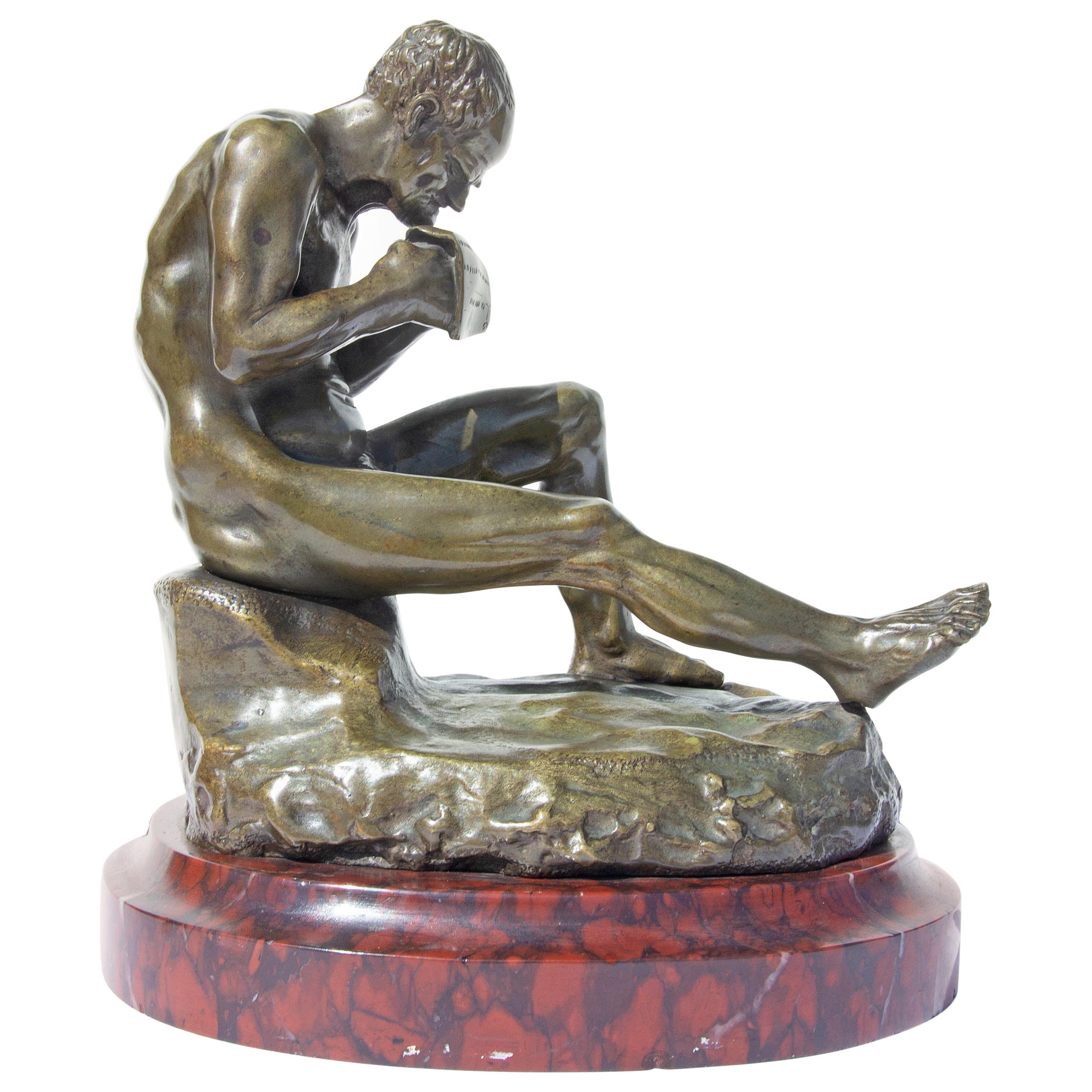 19th Century Bronze Sculpture "The Letter"