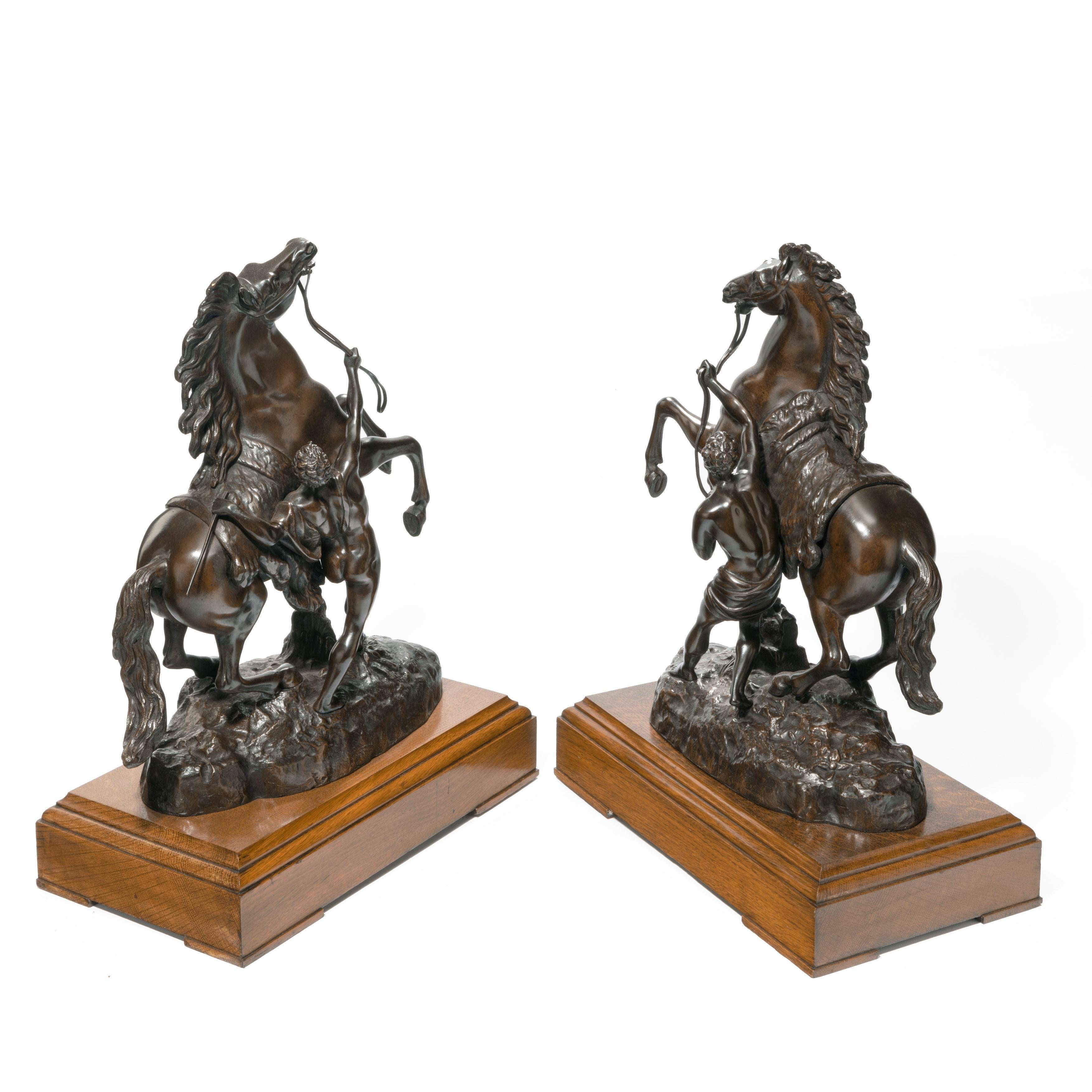 19th Century Bronze Sculptures of the Marly Horses 6
