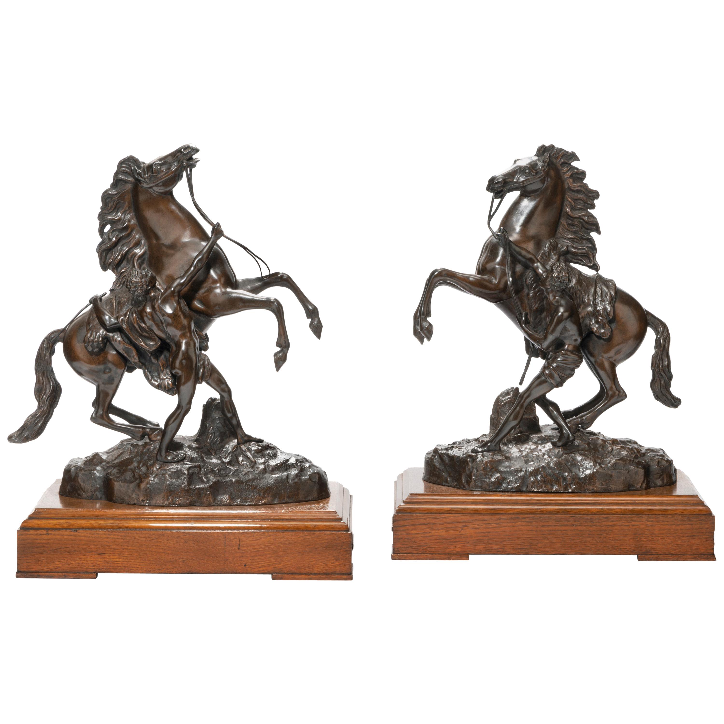 19th Century Bronze Sculptures of the Marly Horses