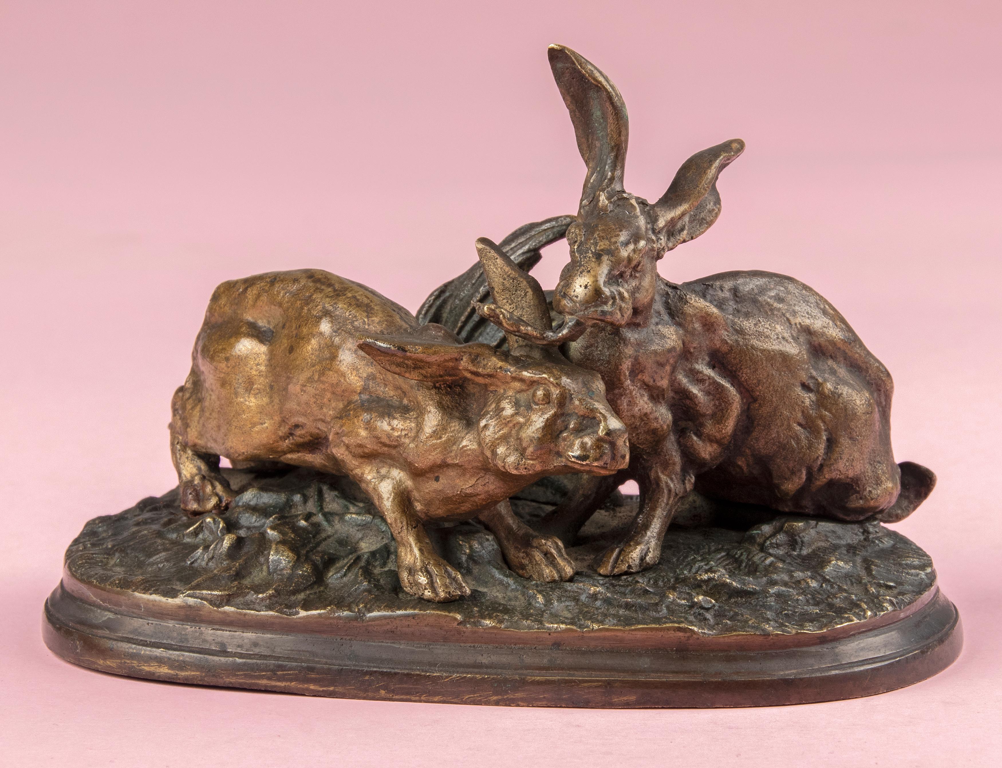 Bronze-Skulpturengeschirr von Pierre-Jules Mne aus dem 19. Jahrhundert im Angebot 3
