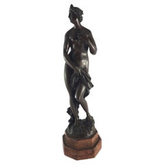 19th Century Bronze Scuplture "Venus Bather" by H.S. München