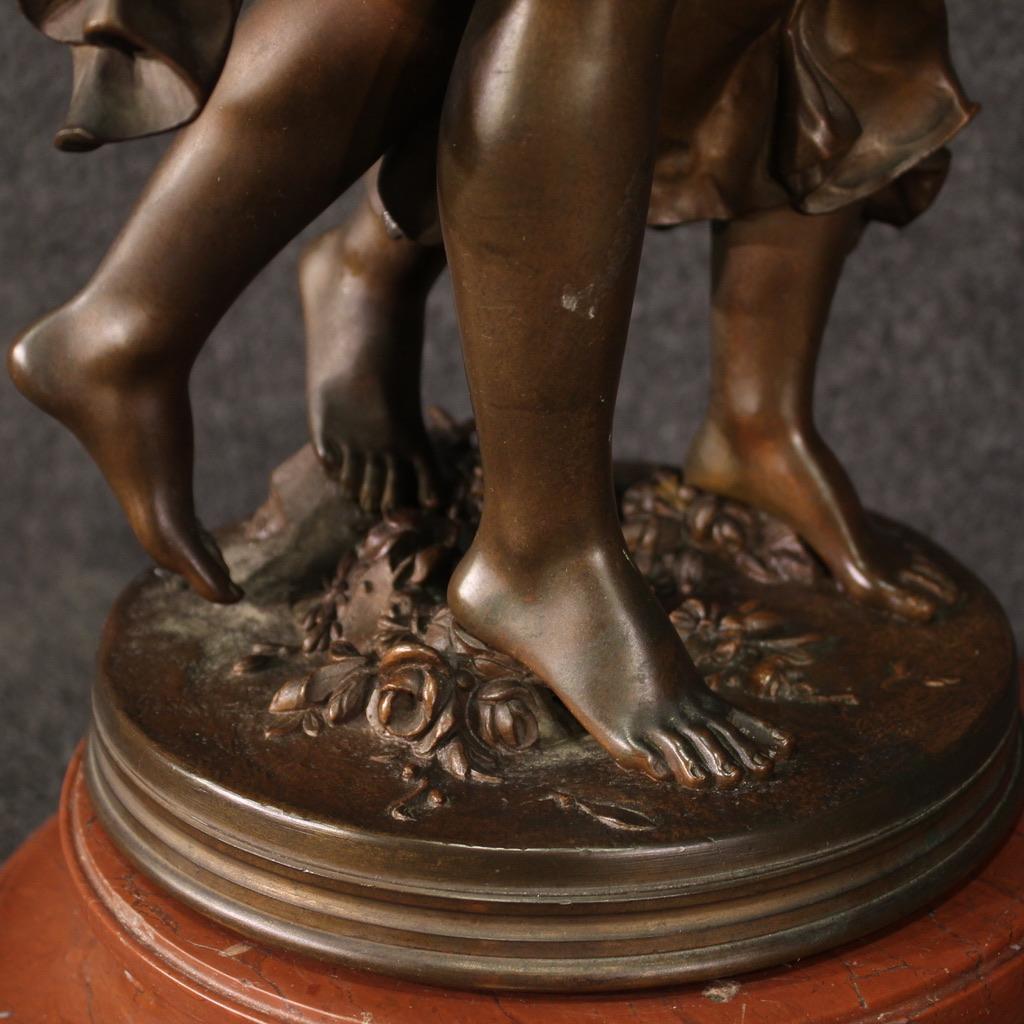 19th Century Bronze Signed Dumaige French Sculpture Cupid and Psyche, 1880 6
