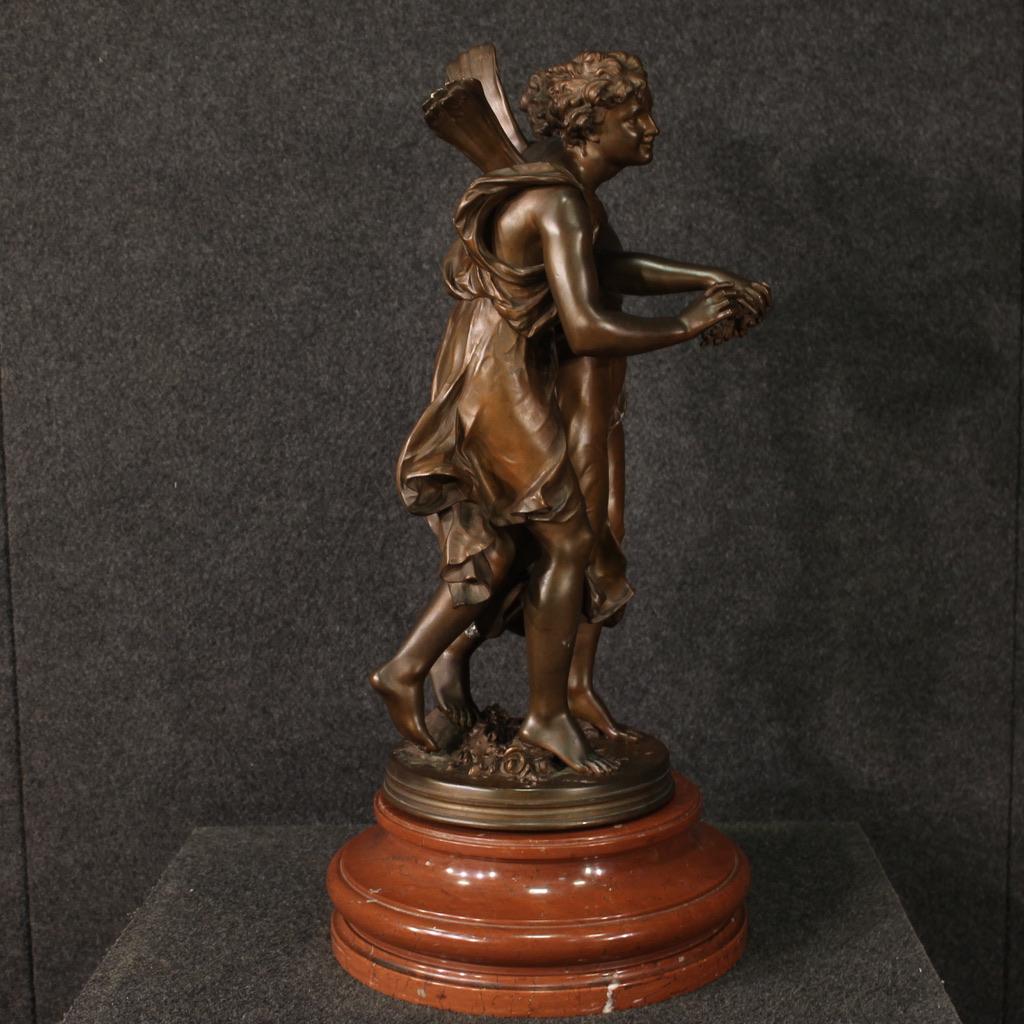 19th Century Bronze Signed Dumaige French Sculpture Cupid and Psyche, 1880 5