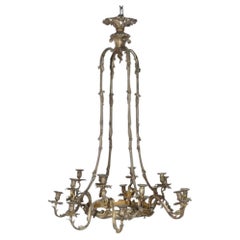 19th Century Bronze Sixteen Light Chandelier