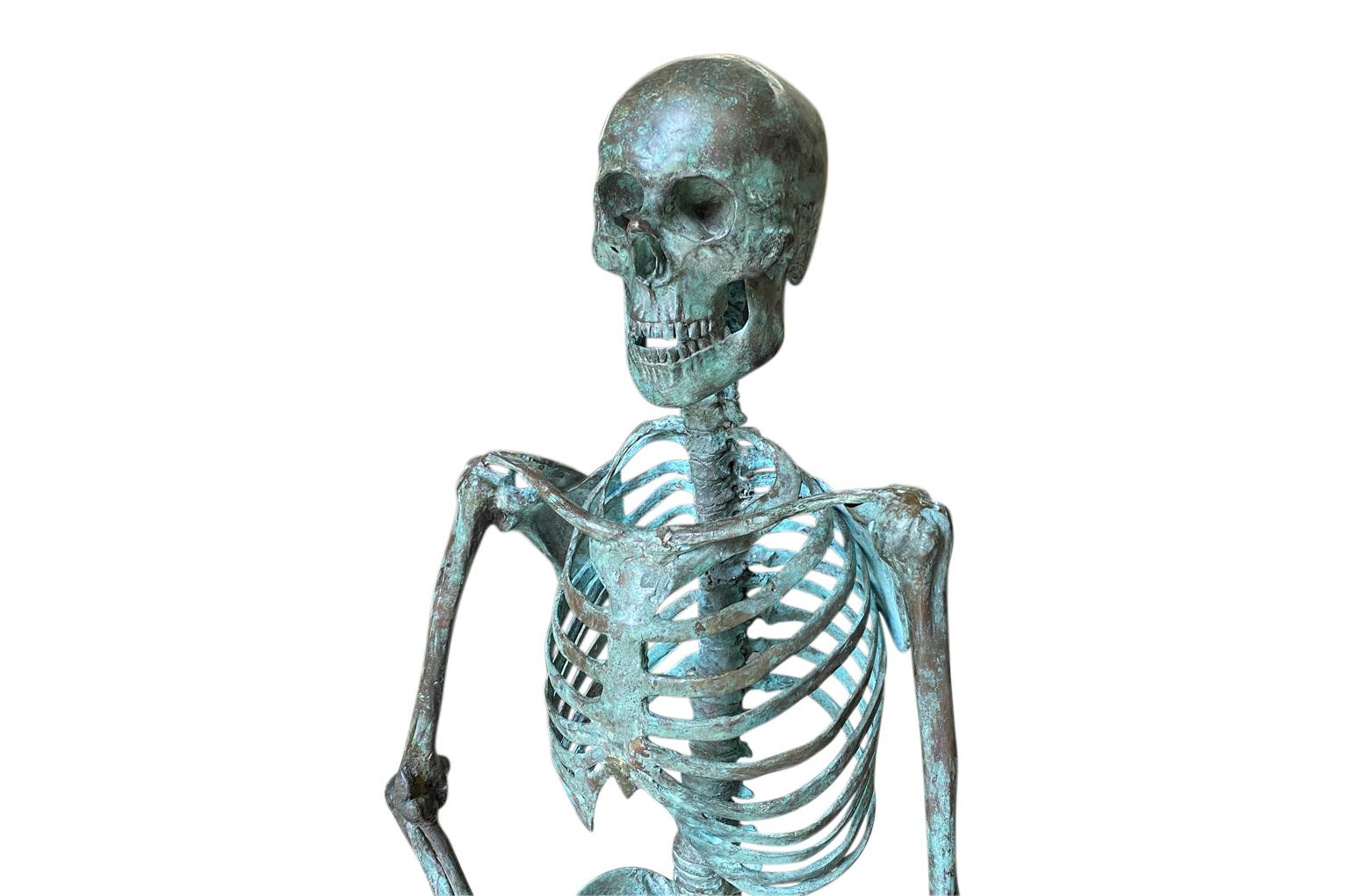 Belgian 19th Century Bronze Skeleton For Sale
