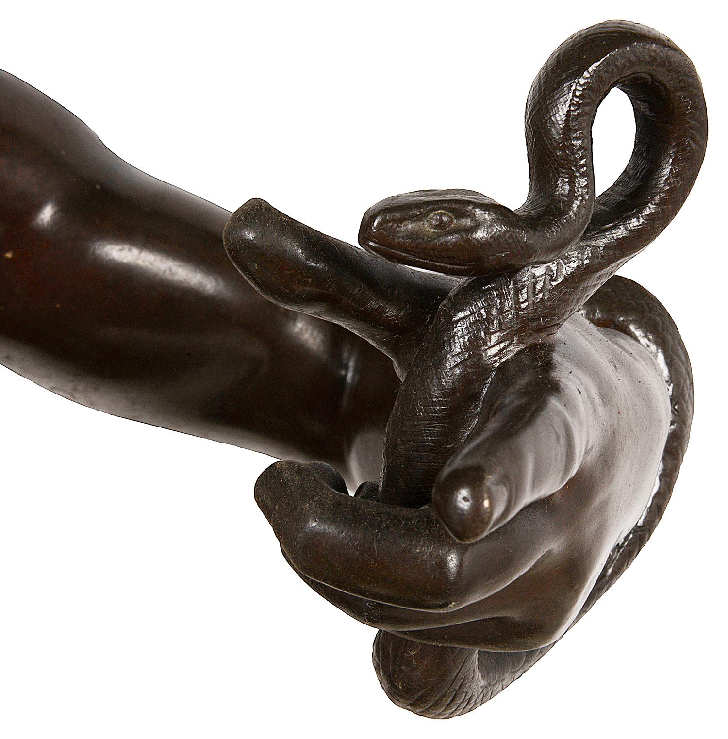 19th Century Bronze Snake Charmer, by A. Thabard 1