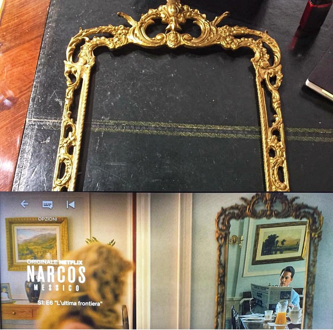 19th Century Bronze Spanish Mirror Frame Netflix Serie For Sale 4