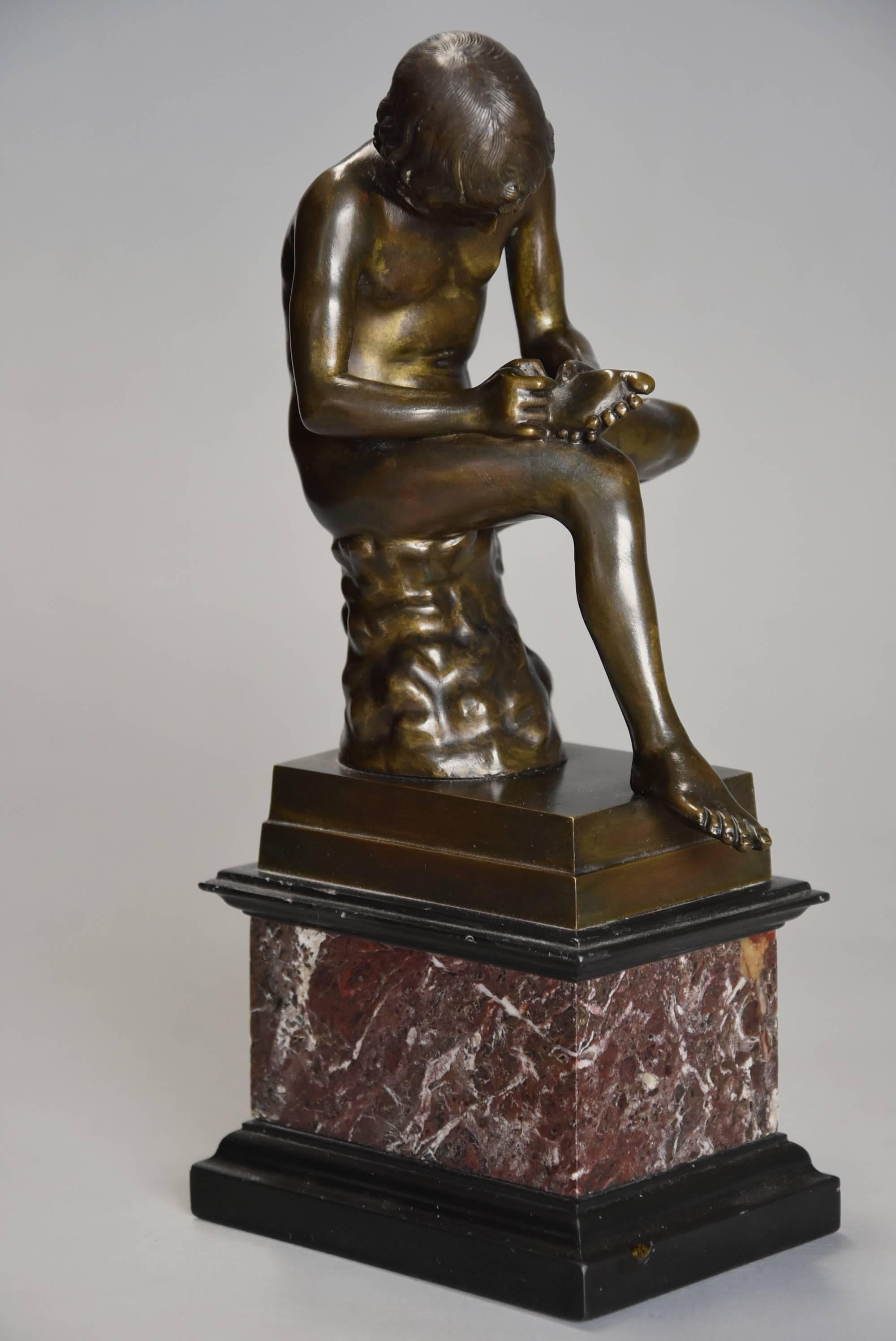 French 19th Century Bronze 'Spinario' or 'Boy with Thorn in Foot', after the Antique