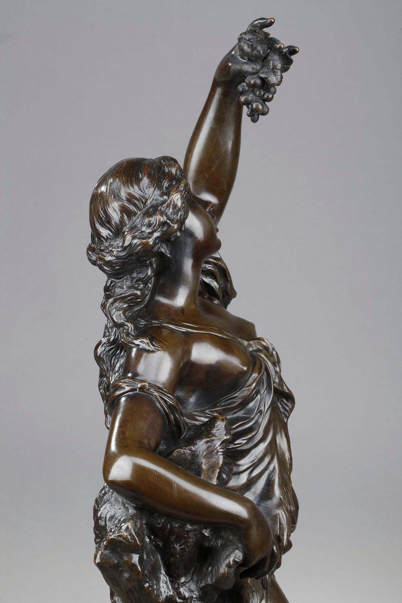 Statua in bronzo del XIX secolo: Baccante in vendita 3
