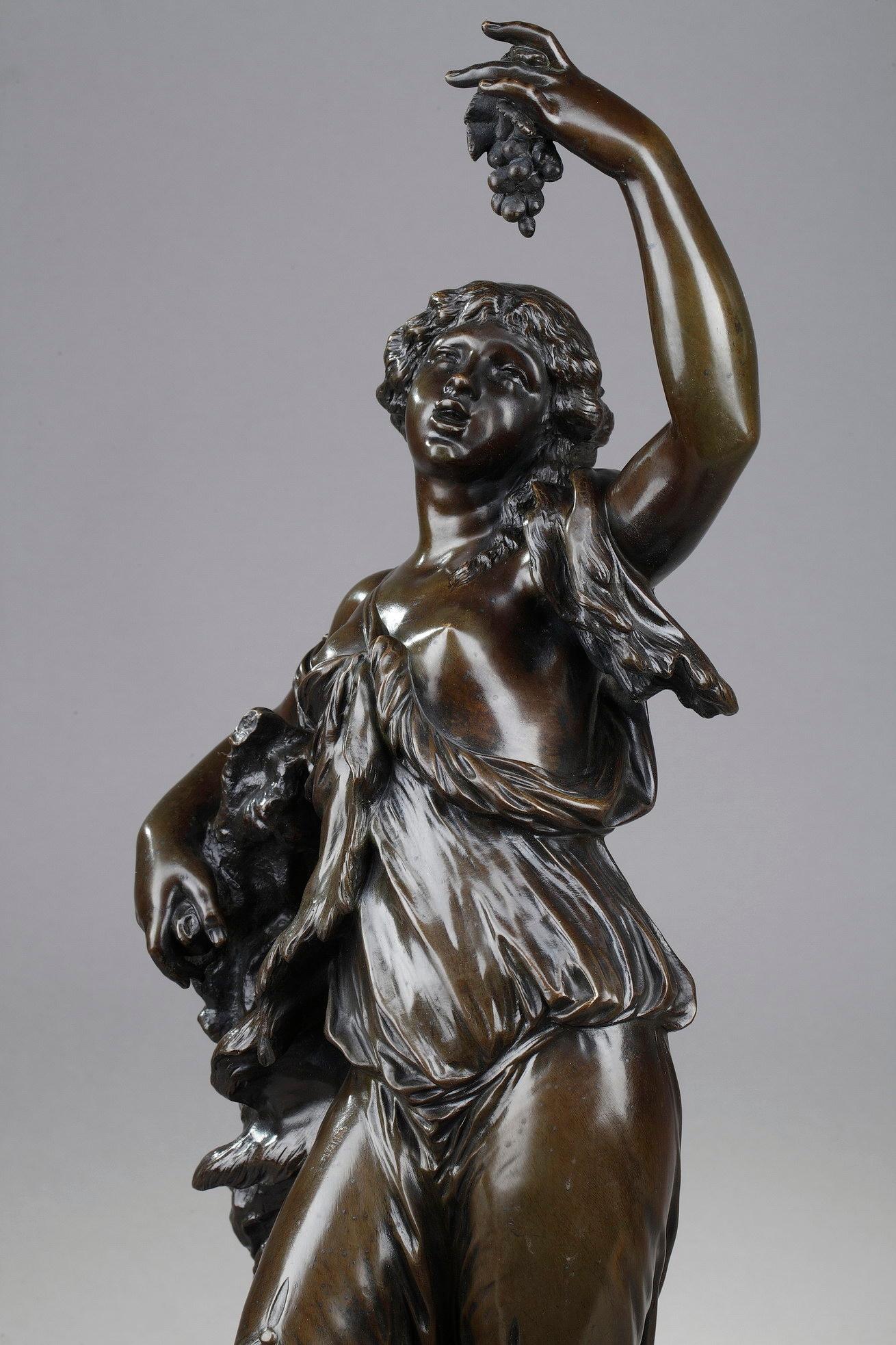 Statua in bronzo del XIX secolo: Baccante in vendita 5