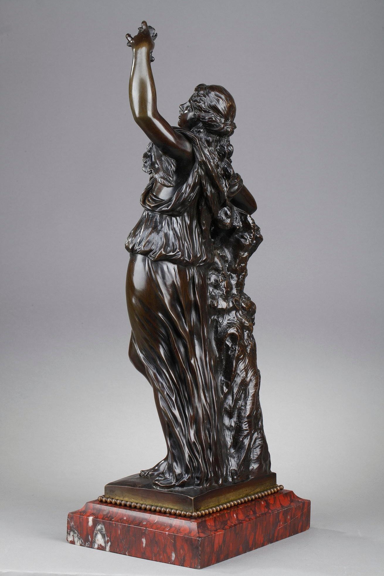 Bronzestatue aus dem 19. Jahrhundert: Bacchante im Zustand „Gut“ im Angebot in Paris, FR