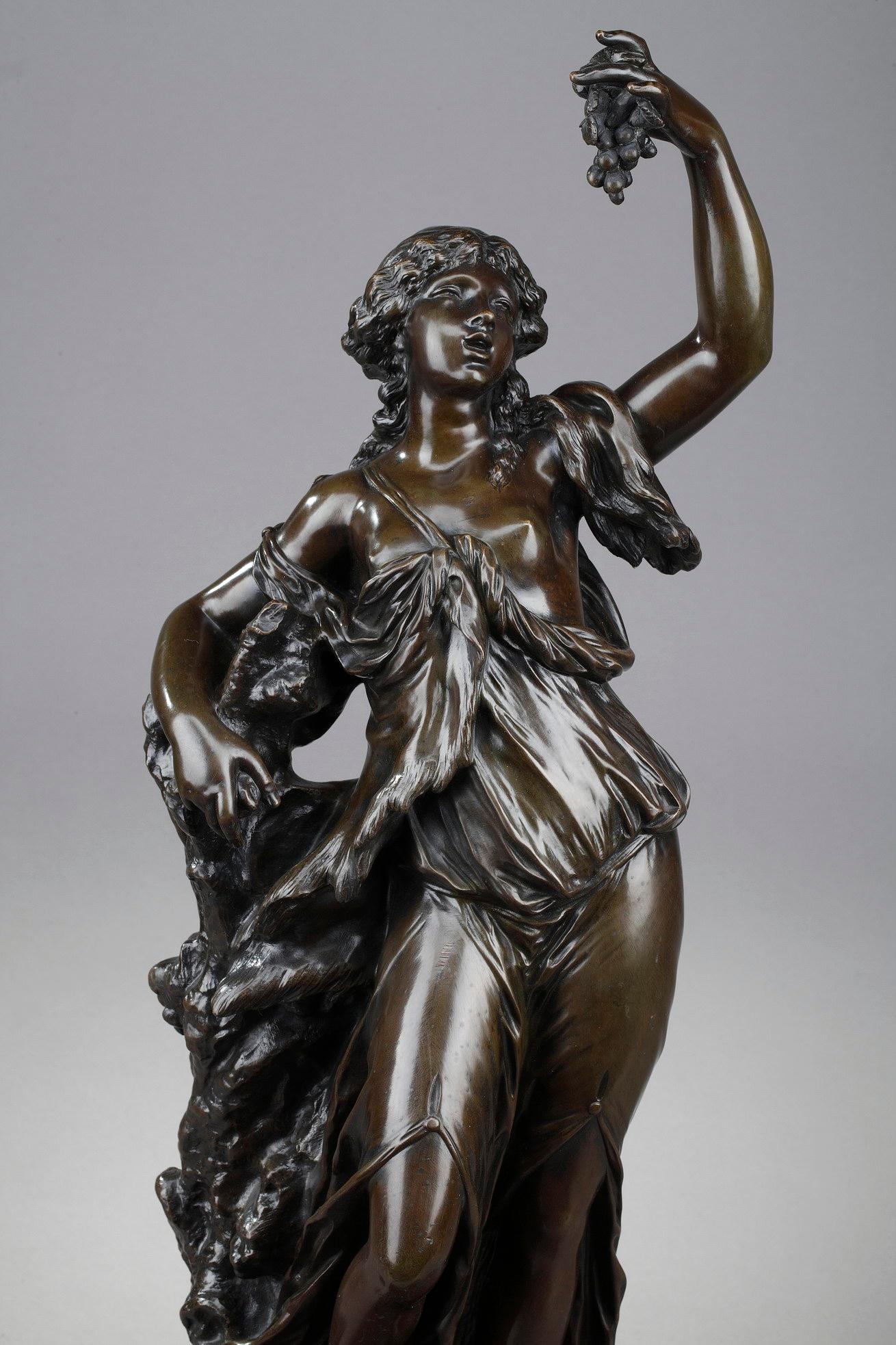 Bronzestatue aus dem 19. Jahrhundert: Bacchante im Angebot 3