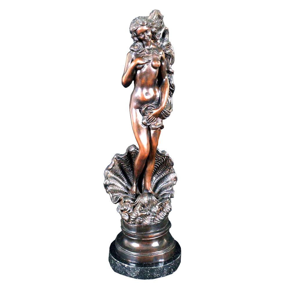 19th Century Bronze Statue "Birth of Venus" by James Hunt, Neapolitan School For Sale
