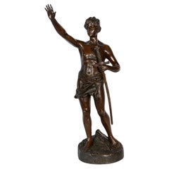 Antique 19th Century Bronze statue ' Le Serment' by Oscar Ruffony.