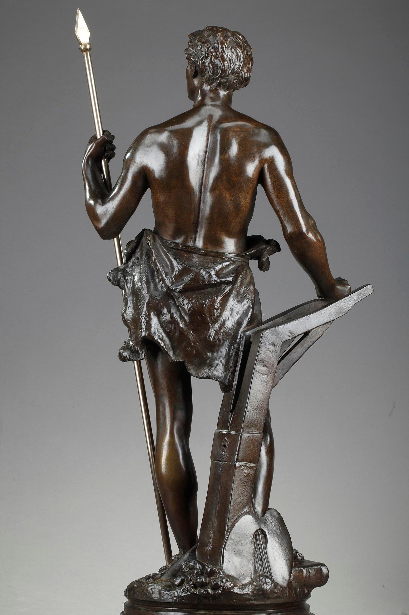 19th Century Bronze Statue: Le Travail, by Ernest Rancoulet In Good Condition For Sale In Paris, FR
