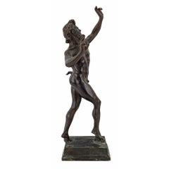 19th Century Bronze Statue of a Faun