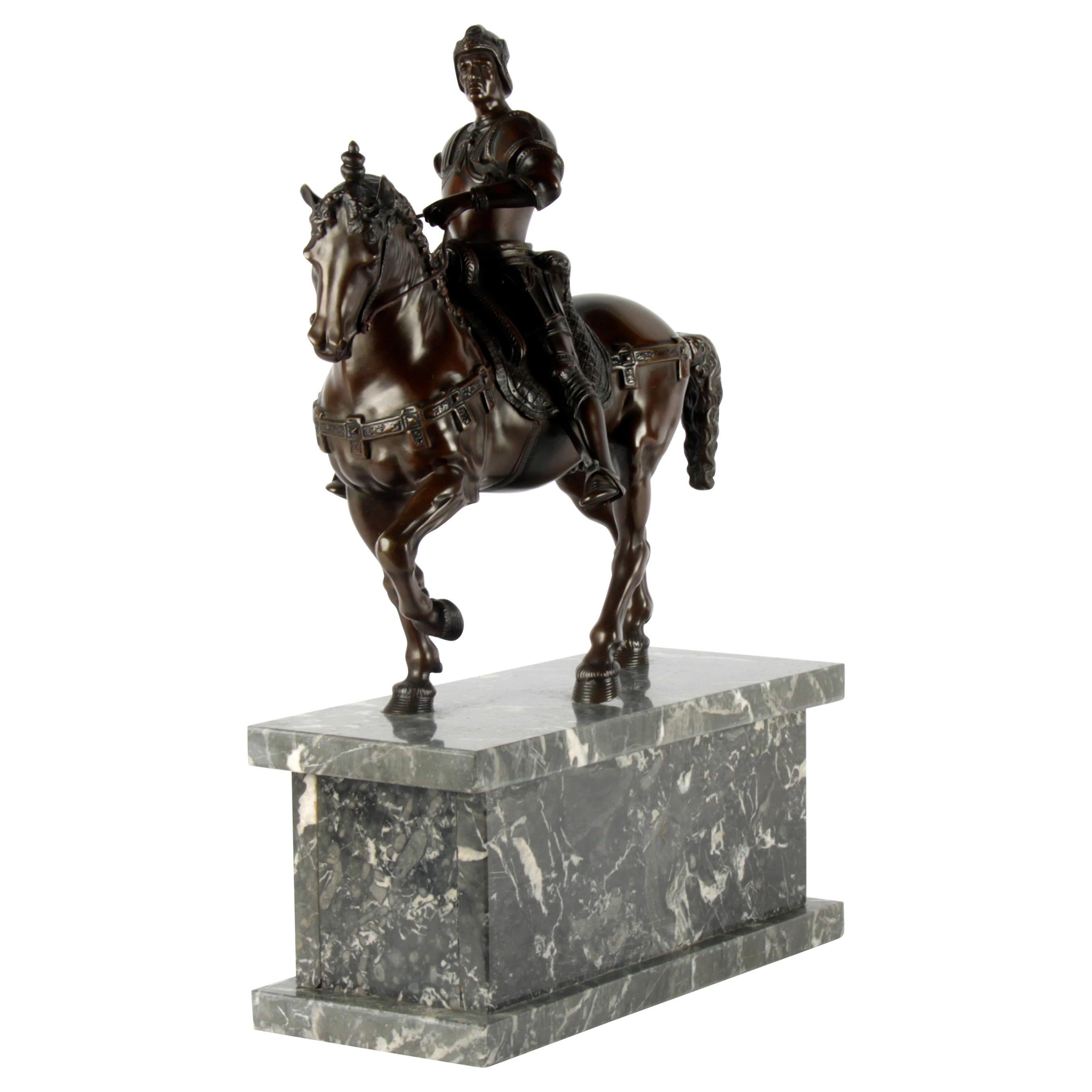 19th Century Bronze Statue of Bartolomeo Colleoni For Sale