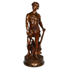 Antique 19th Century Bronze statue of 'Le Devoir' by Gaudez