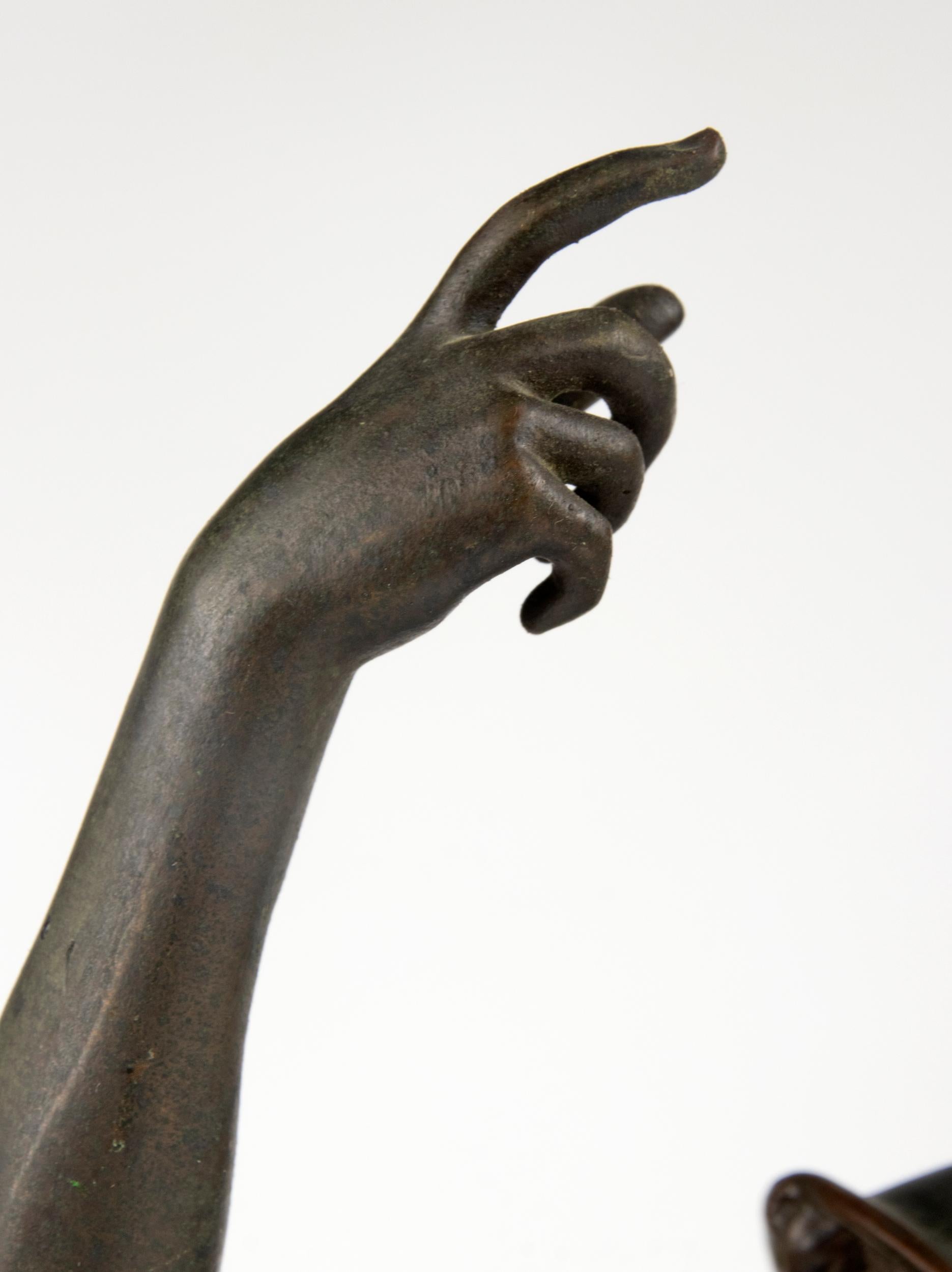 Statue de Mercure en bronze du 19ème siècle / Hermès par Ferdinand Barbedienne 3