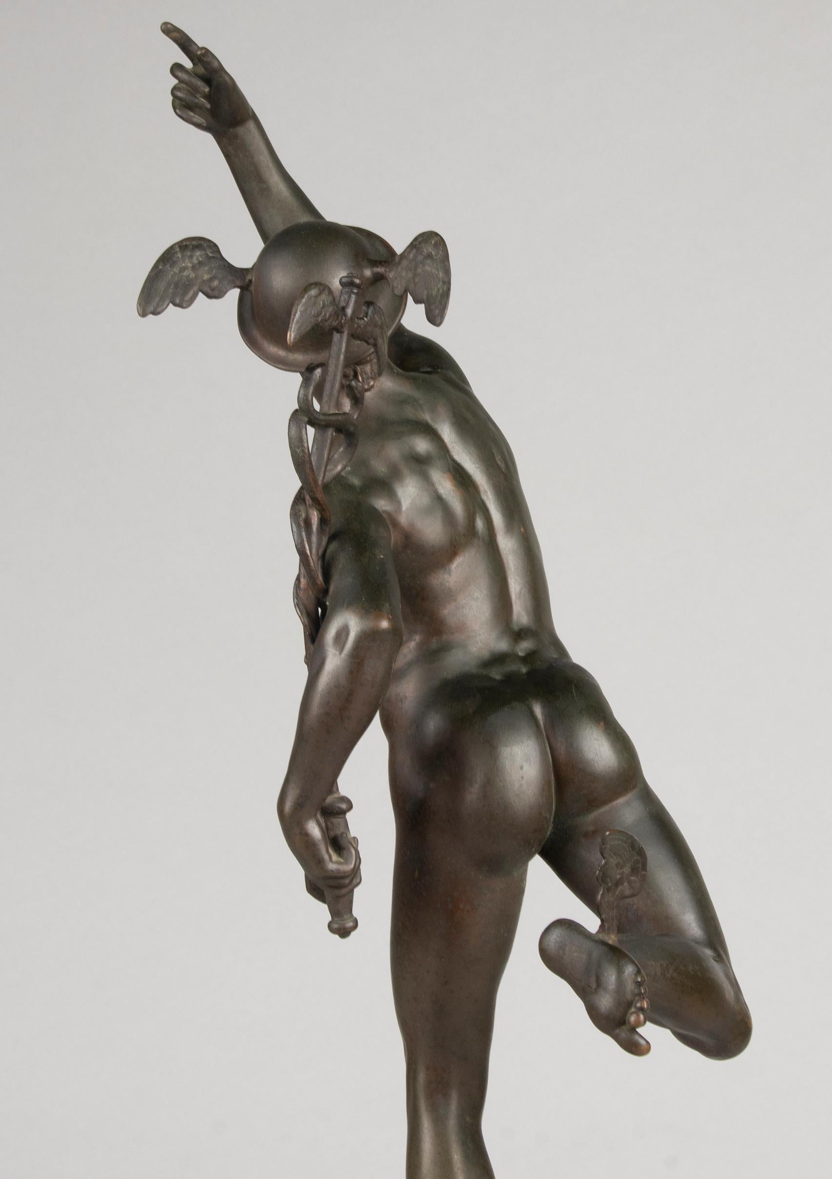 Statue de Mercure en bronze du 19ème siècle / Hermès par Ferdinand Barbedienne 6