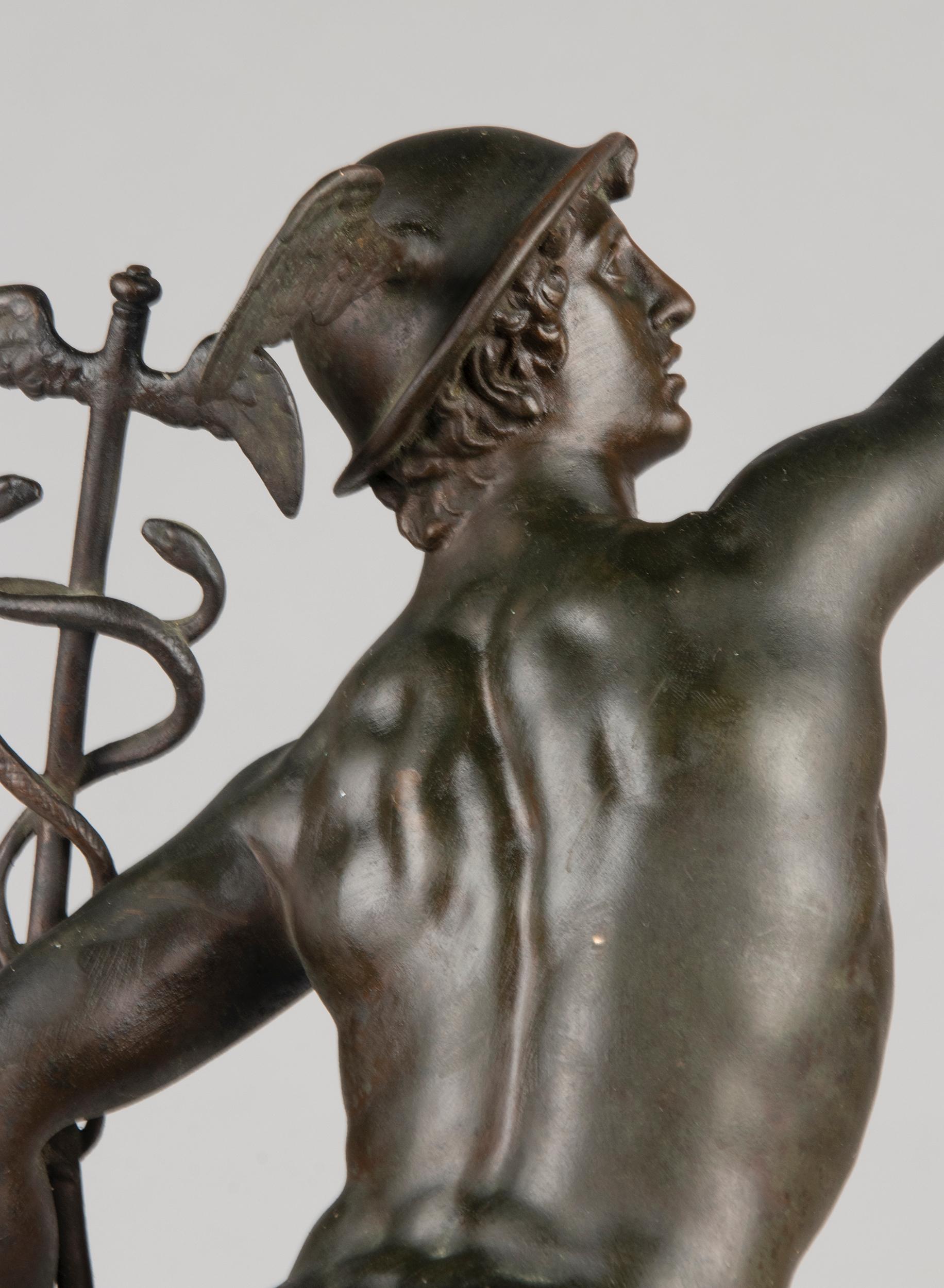 Statue de Mercure en bronze du 19ème siècle / Hermès par Ferdinand Barbedienne 7