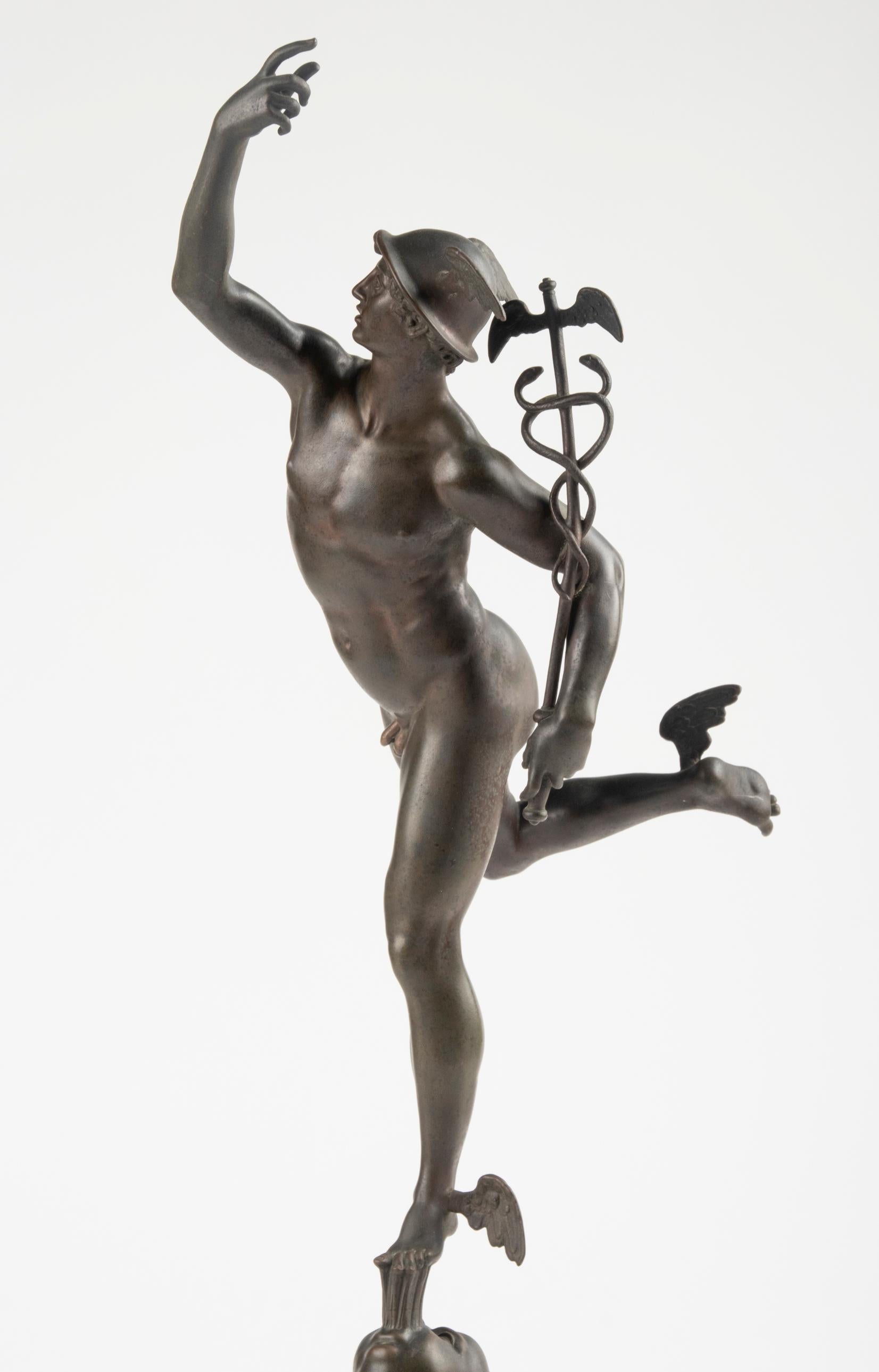 Statue de Mercure en bronze du 19ème siècle / Hermès par Ferdinand Barbedienne 9