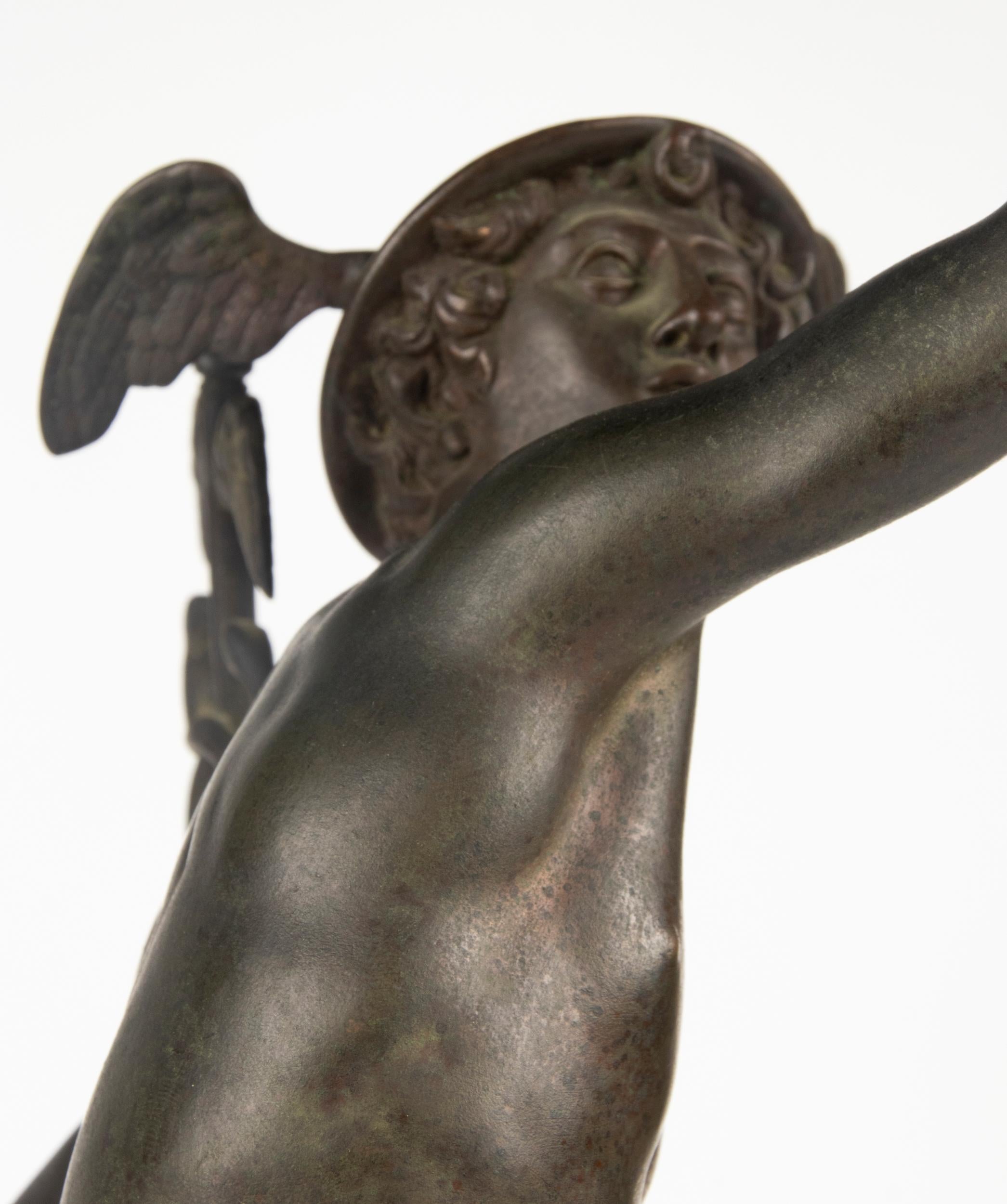 Statue de Mercure en bronze du 19ème siècle / Hermès par Ferdinand Barbedienne 10