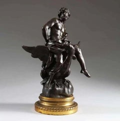 Bronzestatue des Zeus aus dem 19. Jahrhundert, der auf einem Adler reitet
