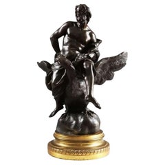 19th Century bronze statue of Zeus riding an eagle